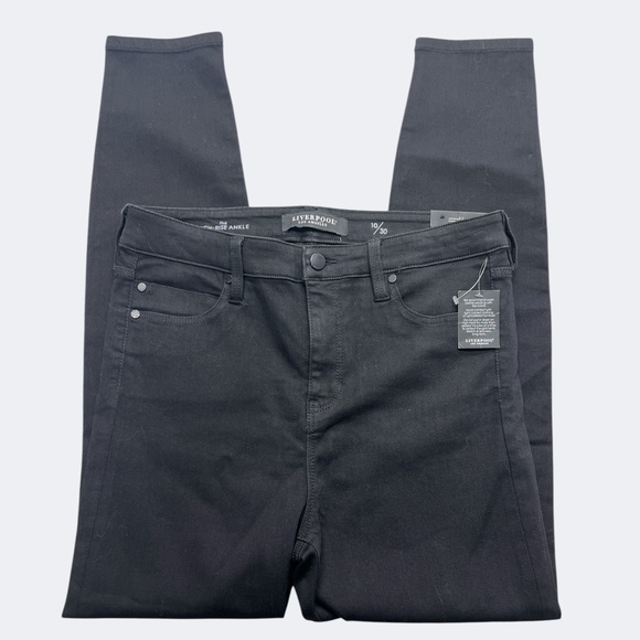 Liverpool Jeans Women 10 Black High Rise Ankle Skinny Stretch Denim The Abby - Picture 2 of 11